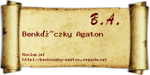 Benkóczky Agaton névjegykártya